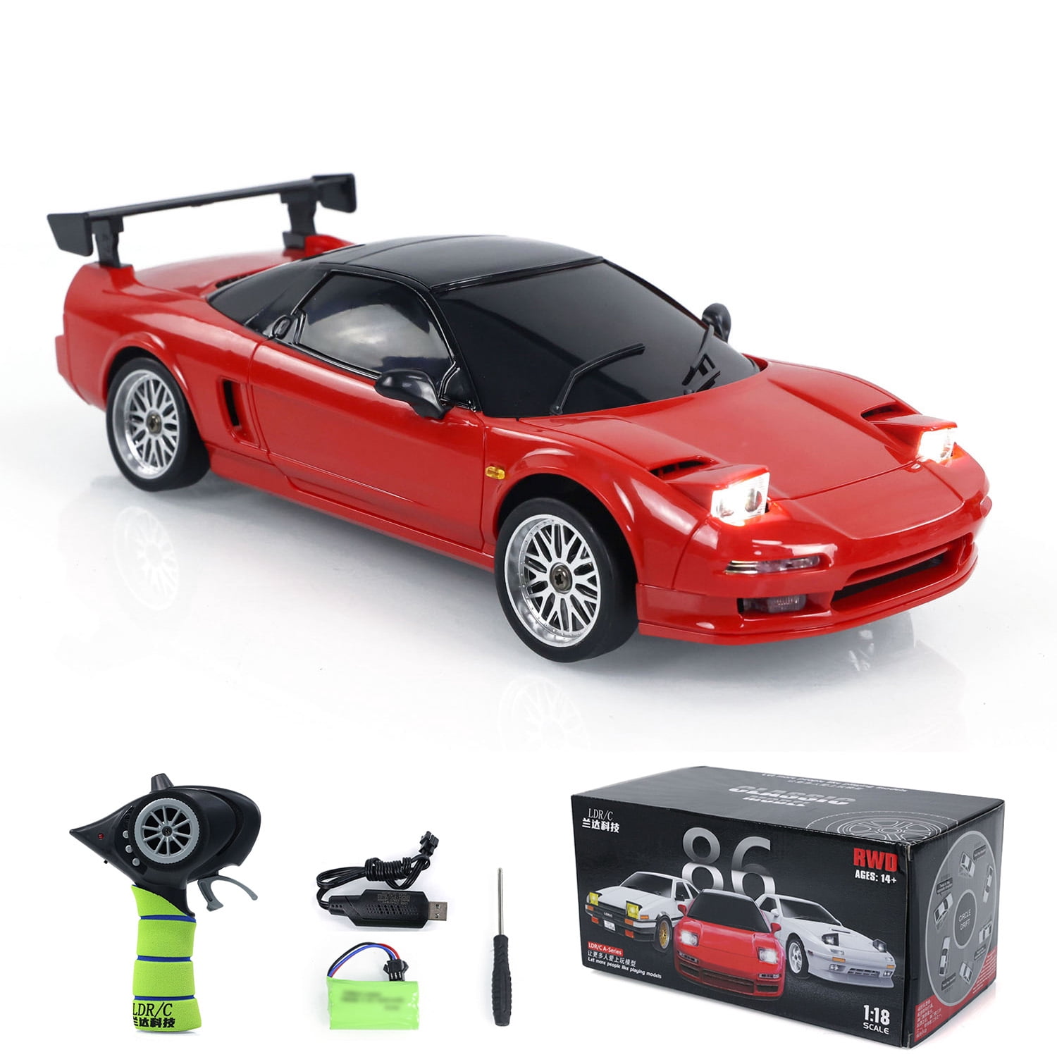 LDRC LD1803 2WD RC Drift Car 1:18 Wireless Control Racing Vehicles Gyroscope