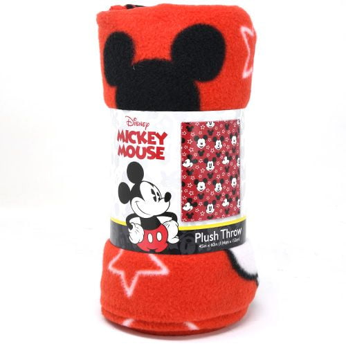 Mickey-Mouse Fleece Throw Blanket Soft & Cozy Plush Fabric Size 45”x 60” 