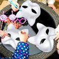 thumbnail image 2 of Máscaras de papel blanco de bricolaje Qavctw para fiestas de cosplay, 16 unidades, 2 of 9