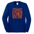 thumbnail image 2 of Straight Outta New York NYM Fan | Fantasy Baseball Fans | Mens Sports Long Sleeve T-Shirt, Royal, X-Large, 2 of 4