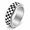 Silver, variant on Checkerboard Spinner Ring for Men, Rotating Fidget statement ring