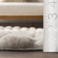 thumbnail image 2 of nuLOOM Jeni SuperiorWash Solid Faux Rabbit Machine Washable Area Rug, 6', Round, Jeni Beige, 2 of 6