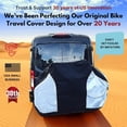 thumbnail image 2 of FORMOSA Protective Travel Bike Cover for Transport on Rack - Travel Bike Cover - Bicycle Cover for Transport on Rack - Heavy Duty Electric Bike Cover - Thick 600D Reflective Panels (1, 2, or 4 Bikes), 2 of 7