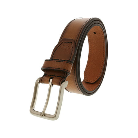 Fossil Men's Griffin Stitch Detail Leather Belt - 40 Inches - (Best Cognac For The Price)