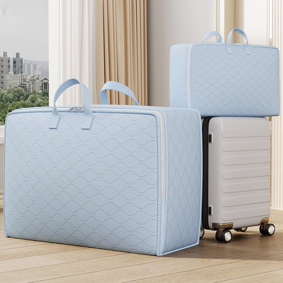 Storage Bag 28.35X20.47X12.2 Inch 120L Extra Large Heavy Duty Organizer Tote with Reinforced Handles and Double Zipper for Clothes Blankets Toys Christmas Decoration Moving Supplies