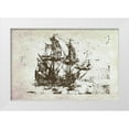 thumbnail image 1 of Murdock, Ramona 32x23 White Modern Wood Framed Museum Art Print Titled - Primitive Frigate II, 1 of 4