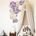 thumbnail image 2 of 2 Uds de Pared de Flores Rosas de Peonía para Decoración de Habitación de Guardería Soledad Flores pegatinas de pared, 2 of 6