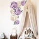 thumbnail image 2 of Adhesivo de pared de flores, autoadhesivo, extraíble, de , , calcomanía de pared Floral, murales artísticos para cocina, sofá, Fondo, Púrpura Sunnimix Flores pegatinas de pared, 2 of 8