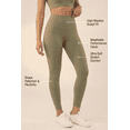 thumbnail image 7 of Women’s Basic Tummy Control Leggings, Moisture Wicking Activewear, 7 of 7