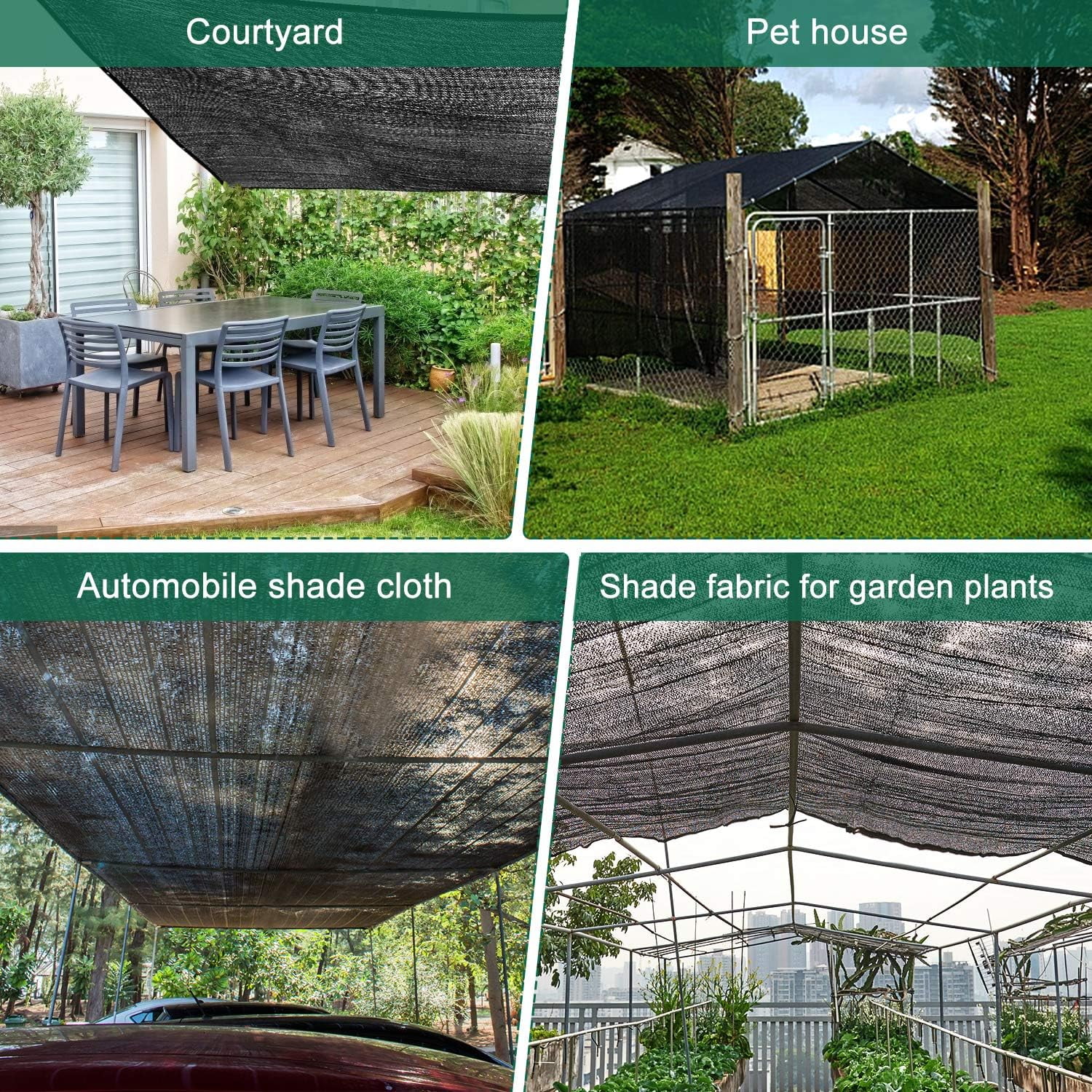 Shade Cloth,Hengu 1 Pack 6x50FT Sun Shade Net with Grommets,70% Shade Sail Canopy for Garden,Greenhouse,Plants and Patio Sunshade