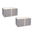 thumbnail image 1 of Jumbo Storage Foldable Bin (Beige, 2-Pack), 1 of 1