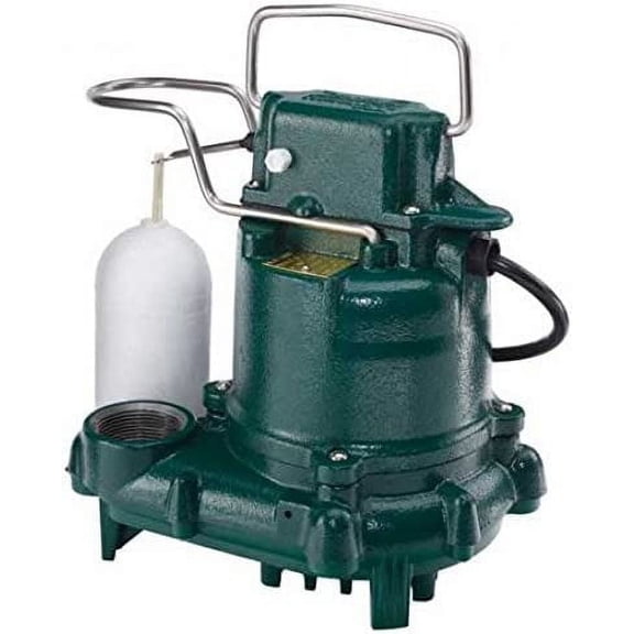Zoeller 53-0004, Model E53 Mighty-Mate Cast Iron Effluent Pump, 0.3 HP, 230 Volts, 1 Phase, Manual