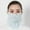 Blue, variant on New High Quality Flower Pattern Nylon Breathable Sunscreen Veil Ice Silk Mask Face Gini Mask Sunscreen Mask GREY