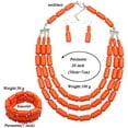 thumbnail image 5 of Multi Layer Handmade Bead Strand Cluster with Necklace Bracelet and Earrings Set for Women Lady Acrylic Beads Statement Strand Necklaces, 5 of 8