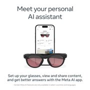 Oakley Meta HSTN, Black, Clear Lenses | Smart AI Glasses, Camera, Audio, Video Recording