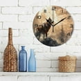 thumbnail image 3 of Dreamtimes Wall Clock Wolf 10 Inch Silent Non Ticking Quality Quartz Battery Operated Digital Round Easy to Read for Home Office Kitchen Decorative, 3 of 7