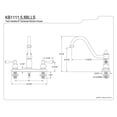 thumbnail image 2 of Kingston Brass KB1115BLLS 8 Inch Center Kitchen Faucet - Oil Rubbed Bronze, 2 of 2
