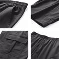thumbnail image 5 of Cargo Shorts for Men Relaxed Fit Drawstring Waist Hiking Shorts Multi Pockets Outdoor Casual Athletic Short Pants, 3XL, 5 of 7