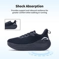 thumbnail image 4 of FefiYo Plantar Fasciitis Walking Sneakers, Wide Toe Box with Arch and Orthotic Support Black US 6, 4 of 7