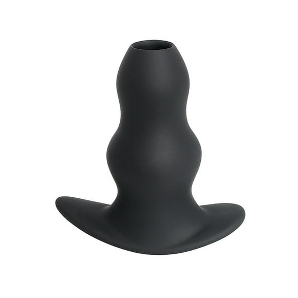 Silicone Hollow Prostate Anal Plug Massager Dildo-Large Male Men Lubricant