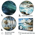 thumbnail image 3 of Designart "Turquoise Tropics With Palm Tree" Palms & Palm Trees Canvas Art Print, 3 of 7