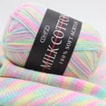 thumbnail image 3 of Farfi 3 Strands Colorful Cotton Crochet Knitting Baby Clothes Doll Sweater Woolen Yarn (Style 13), 3 of 13