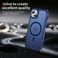 thumbnail image 6 of Dteck Magnetic Case for iPhone 15 Compatible with MagSafe & Magnetic Car Phone Mount, Slim Translucent Matte Shockproof with Anti-Fingerprint Phone Case,Deep Blue, 6 of 8