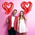 thumbnail image 3 of YIMWNYI 18 Inch Heart-Shaped Aluminum Foil Balloons - Wedding and Valentine's Day Decorations, Durable and Lightweight Party Balloons, Set of 4, 3 of 5