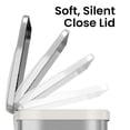 thumbnail image 6 of iTouchless AutoStep 13 Gallon Stainless Steel Automatic Step Trash Can with AbsorbX Odor Filter, White Trim, 49 Liter Garbage Bin for Home, Office, 6 of 7