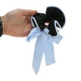 thumbnail image 2 of Unique Bargains 1 Pc Scrunchie Fashion Striped Bow Hair Elastics Black Blue, 2 of 5