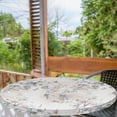 thumbnail image 2 of Ambesonne Vintage Fitted Round Tablecloth, Nature Bloom Branches Leafy, 40"- 44" Diameter, Taupe Grey Blush and Cream, 2 of 5