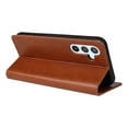 thumbnail image 6 of SaniMore for Samsung Galaxy A54 5G 6.4 inch Case, Magnetic Flip Wallet Shockproof PU Leather [Folding Kickstand] Stand Case Built-in Card Slot for Samsung Galaxy A54 5G, Brown, 6 of 7