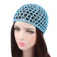 thumbnail image 4 of 5 uds red de malla para el pelo, gorro de red de pelo corto grueso de ganchillo, sombrero de redecilla de punto de rayón suave para dormir, adorno de cubierta de redecilla para mujer, accesorio para e Feliz Sencillez, 4 of 5