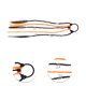 thumbnail image 3 of 1 Pc Halloween Spider Web Hair Rope Hair Scrunchies para Mujeres y Niñas Negro Naranja, 3 of 3