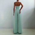 thumbnail image 4 of Daolelai Women's Suspender Waist Straight Floor-Length Minimalist Jumpsuit, 4 of 7