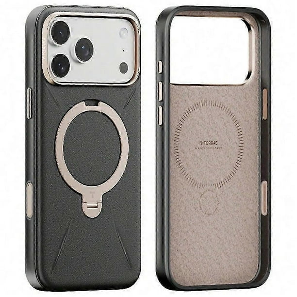 TORRAS Ostand Q PRO Leather Series Compatible For iPhone 17 Pro Max Case Compatible with MagSafe Kickstand Phone Cover