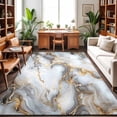 Area Rug 3x5ft, Marble Texture Pattern Washable Rugs for Living Room ...