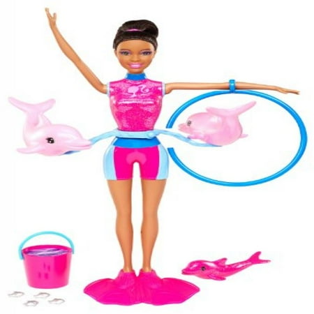 Barbie I Can Be Splash and Spin Dolphin Trainer Nikki Doll - Walmart.com