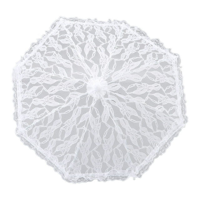 Sombrilla de encaje vintage, sombrilla de encaje blanco, sombrilla de encaje, accesorio de sombrilla de encaje blanco, características mejoradas