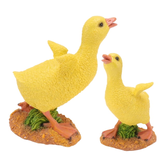 Estatua De Pato Pequeño, Adorno De Patito Ligero, Artesanía De Resina, Mano De Obra Fina Para Escritorio De Habitación
