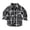 1-82Black287, variant on CAIVO Toddler Boys Girls Plaid Jacket Turndown Collar Button Front Long Sleeve, Thick Plaid Overshirt Outerwear, Vintage Check Shacket for Autumn Daily Fashionable Coats