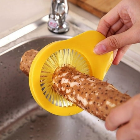 

Fruit and Vegetable Brush All-Around Wrapping Bristles Ring Shape Cleaning Brush