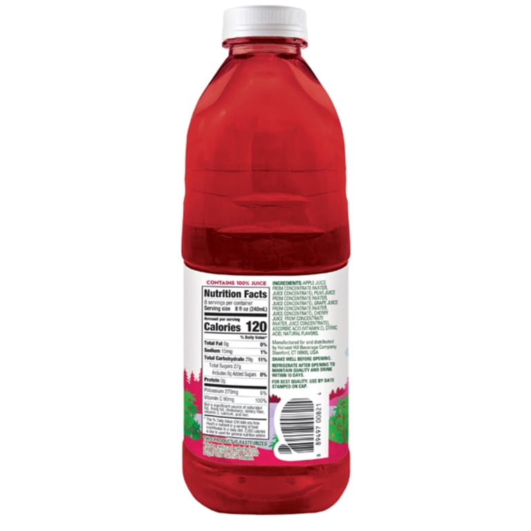 Juicy Juice 100% Juice, Cherry, 64 fl oz Bottle - Walmart.com