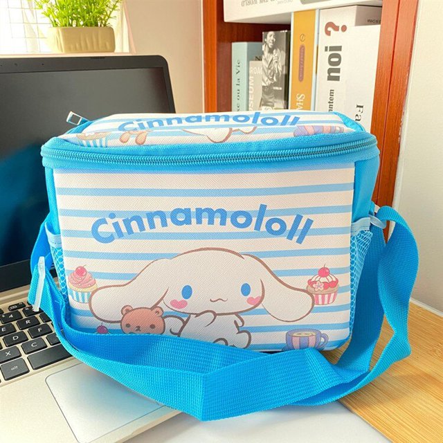 Sanrioed-fiambrera de dibujos animados de Anime, bolsa de almuerzo con aislamiento a prueba de agua, My Melody Kuromi Purin Dog, Kawaii, regalos para Picnic