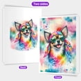 thumbnail image 2 of Hippie Chihuahua Portrait Watercolor Tie-Dye Vintage Styles 5x7in Folded Greeting Card Dog Lover Gifts Idea Single Note Card with Envelope - 00014, 2 of 5