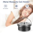 thumbnail image 3 of Exquisito soporte de bobina para mosquitos de Metal, quemador de incienso de bobina de larga duración para oficina, dormitorio y terraza en interiores y exteriores (negro), 3 of 5