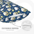 thumbnail image 3 of Lsque Star Penguin Pattern Pillow Case – Soft & Cozy Throw Pillow Cover, Hypoallergenic Cushion Case for Sleeping Women with Envelope Closure-16"x24", 3 of 6