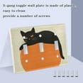 thumbnail image 3 of Yayeee Toggle Light Switch Wall Plate 3-Gang 6.37"x4.48" Decorative Outlet Cover, Black Cat Orange Ball, 3 of 7