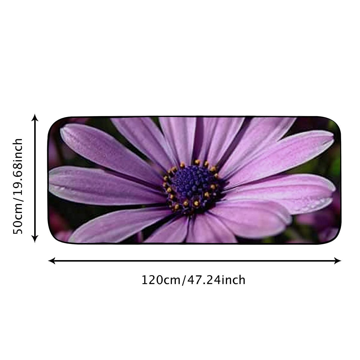Qinduosi Decorative Door Mat, Door Mat with Non-Slip Rubber Backing, Easy Cleaning, Traps Dirt, for Entry, Patio, Garage - Flower Plant Nature Garden Summer Bloom Leaf 19.68*47.24 in