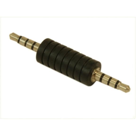3.5mm 4 Conductor TRRS MALE to MALE Coupler Adapter